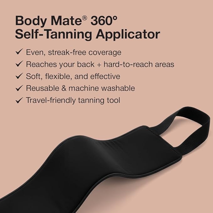 Fake Bake Body Mate Self-Tanning Applicator | Tan Your Back with Ease | Machine Washable | Easily Apply Lotions and Tanner | Reusable Self-Tan Mitt For Face & Body