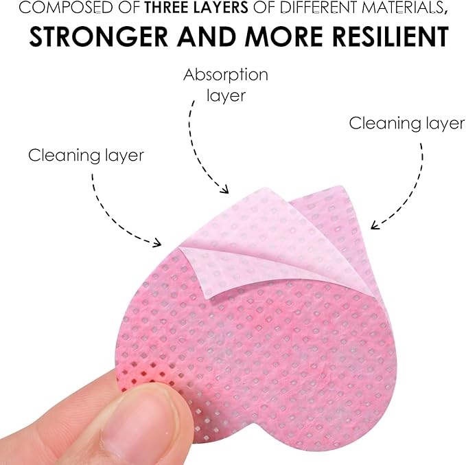 400 Pieces Nail Cotton Pads,1 Pull-Down Pump Dispenser Bottle, Super Absorbent Soft Non-Woven Eyelash Glue Wipes,Lash Extensions Glue Cleaning Wipes Nail Salon Supplies (Pink and White 2)