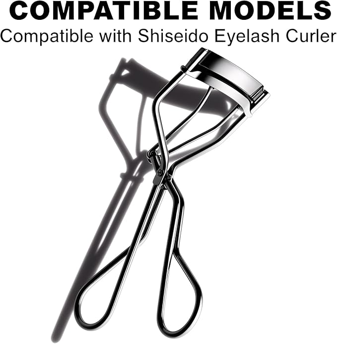80Pack Fit for Shiseido Eyelash Curler Refill Pads,High Elasticity Silicone Replacement Pad Compatible with Shiseido Eyelash Curle,Gentle & Safe,Use with Eye Lash Curler