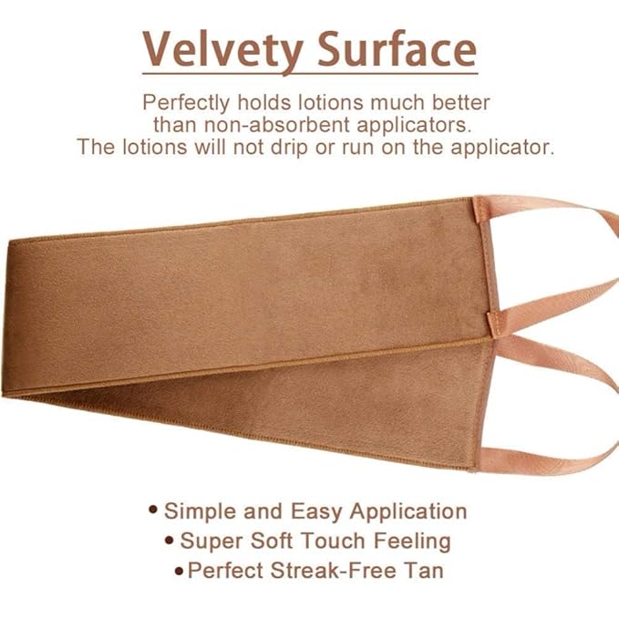 GAIYAH Self Tanning Mitt Applicator Kit, Self Tanner Mitt Set Includes Self Tanner Back Applicator, Exfoliator Glove and Finger Face Tanning Glove