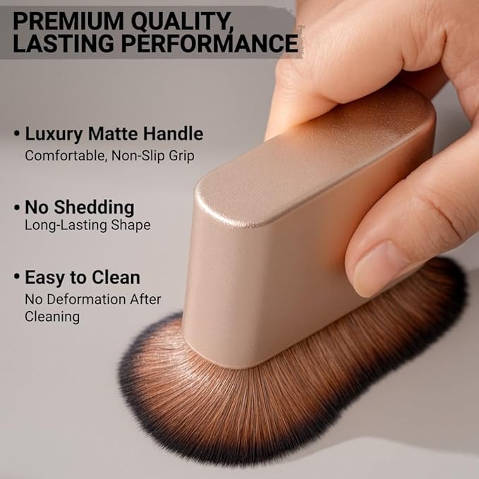 Large Bronzer Brush – Professional Body & Legs Makeup Brush, Kabuki Brush for Self Tanner, Foundation, Concealer, Shimmer & Bronzing, Streak-Free Blending Applicator for Liquid, Cream, Powder