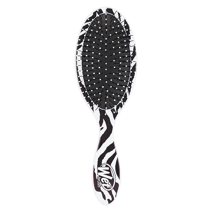 Wet Brush Original Detangler Brush - Zebra, Safari - All Hair Types - Ultra-Soft Bristles Glide Through Tangles with Ease - Pain-Free Comb for Men, Women, Boys & Girls (Pack of 2)