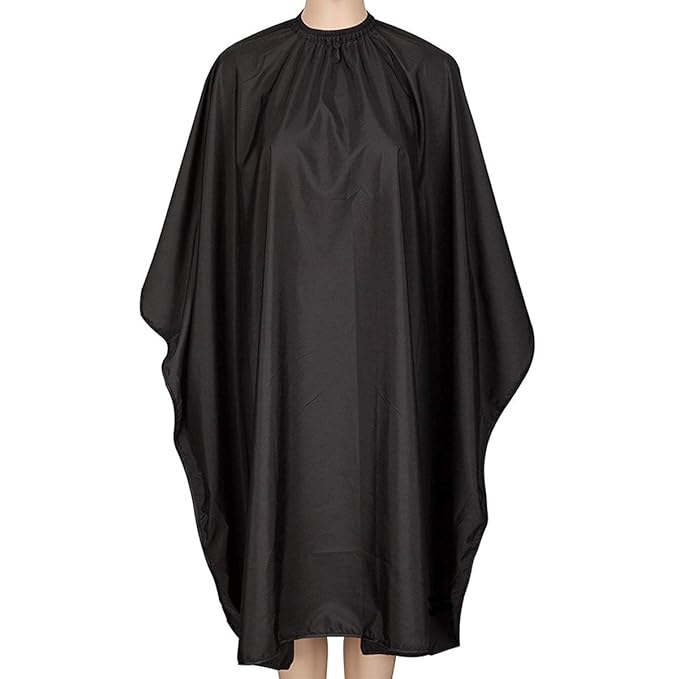 Barber Cape, Professional Hair Cutting Cape with Adjustable Metal Clip, Waterproof Haircut Salon Supplies for Hairdresser Styling & Home - 55 x 63 inches (Black)