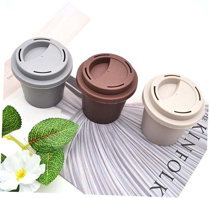 3pcs False Eyelash Storage Box Durable Cases for False Eyelash Organization Portable Design Dark Brown Advanced Gray Oatmeal