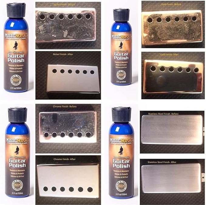 MusicNomad Premium Pro-Strength Guitar Polish for Body and Hardware, 4 oz (MN101)