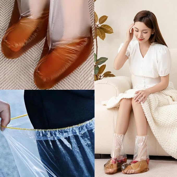 10 Pack Disposable Foot Spa Bags Instead of Pedi Spa Bath Tub Portable Waterproof Footbath Pedicure Water Bags for Tea Oil Pedicure Therapy Soak Skin Healing Ointment Herbal Feet Soak Travel