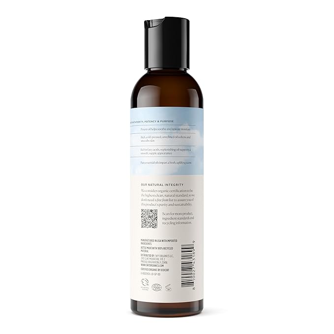 Sky Organics Organic Extra Hydrating Body Oil, Nourishing Organic Skin Care with Borage, Acai & Sweet Almond Oil, Nourishing Hydration for Softer, Smoother, Refreshing Orange & Spearmint Scent,