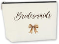 Luxury Makeup Bag Gift for Bridesmaid Proposal, Bachelorette Swag, Bridal Party - Thoughtful Present Women Ladies Friend Coworker - Travel Cosmetic Organizer