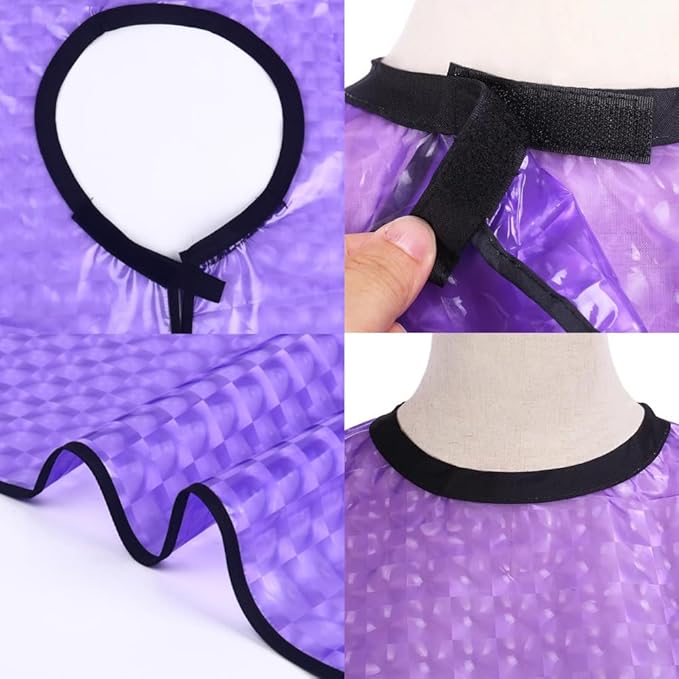 2 Pack Waterproof Hair Dye Cape Portable Short Comb-Out Capes Hair Cutting Cape Haircut Apron Styling Cape Makeup Bib for Stylist Artist Hairdressing Hair Coloring Kit Bleach Beauty Salon