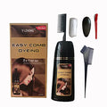 Brown Hair Dye Shampoo YIZHONG Light Golden Brown Hair Color For Gray Hair Coverage Permanent 3 in 1 For Women Men Easy Comb Dyeing Champu Para Canas（ Golden Brown）