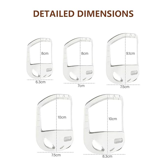 Beard Shaper, Versatile Beard Styling, Beard Template, Goatee Shaper, 5 Templates Included, Portable Design, 10 x 8.3 x 5.3 cm, Clear