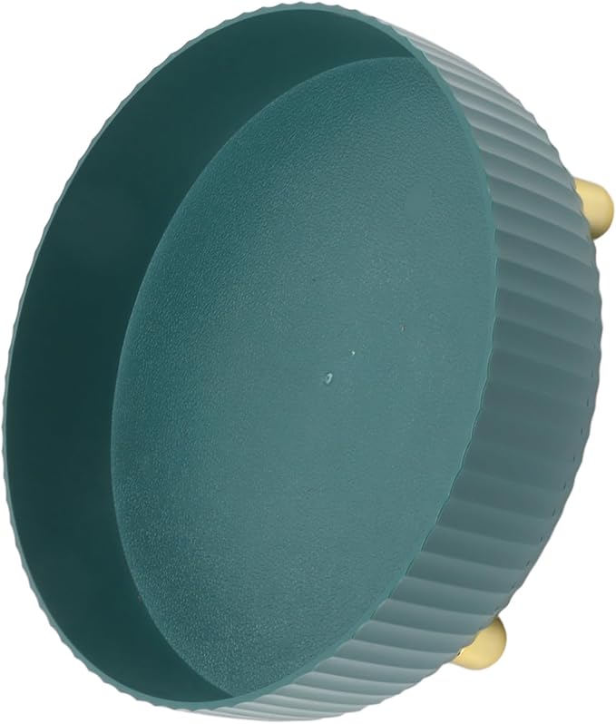 Rotating Plate, 360 Degree Storage Rack Organizer Round Cosmetic Shelf Basket Turntable for Kitchen Cabinet Pantry Small White Lazy Susans Refrigerator (Green)