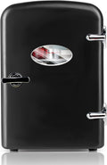 YSSOA Mini Fridge with Observation Window 4-Liter Six 12 oz Cans Portable Warmer & Cooler Compact Refrigerator, 100% Eco Friendly and Freon-Free, 4L with window, Black