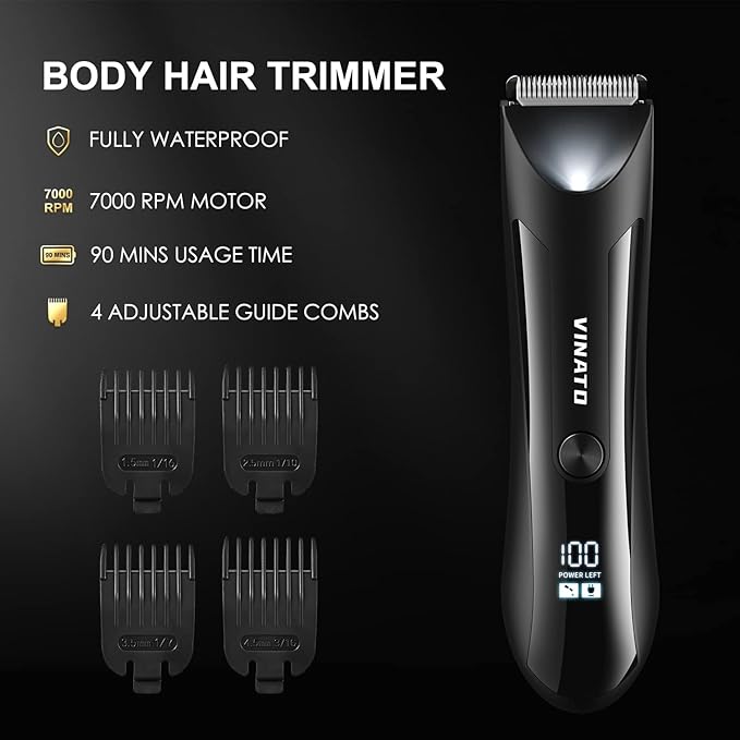VINATO Electric Trimmer Tool Set - Body Hair Trimmer, Nose Hair Trimmer, Beard Razor, Anniversary Birthday Gifts for Him Gifts for Husband Boyfriend Dad, All-in-one Mens Gifts, Mens Grooming Kit