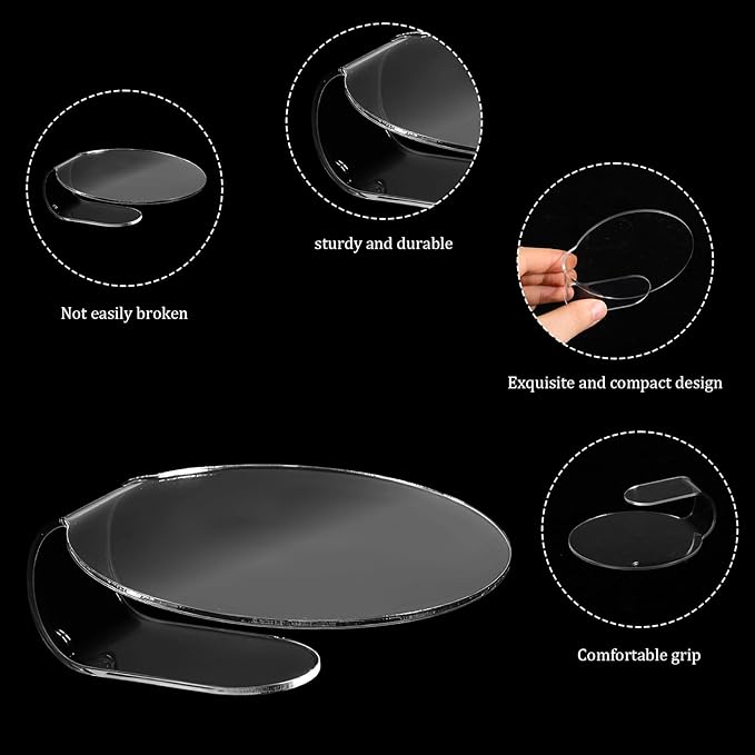 Acrylic Makeup Mixing Palette, Cosmetic Foundation Palettes Clear Nail Palettes Makeup Palette Tray with Spatula Tool for Salon Foundation Eye Shadow Lipsticks Nail Art Professional Pigment Blending