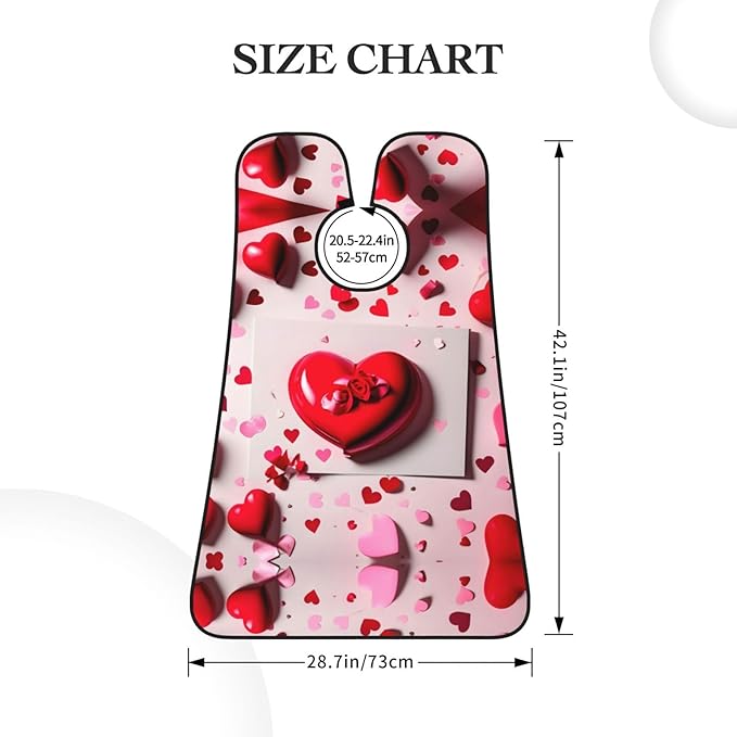 Valentine'S Day Print Beard Bib Apron For Men, Beard Hair Catcher For Men Shaving Trimming,Beard Cape Cloth