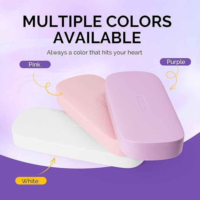 MelodySusie Acrylic Nail Tool Storage Box, Portable Dustproof Stand Displayer Holder Organizer Container Manicure Efile Accessories Nail Drill Kit Case, Travel Salon Home, Purple(Only Box)