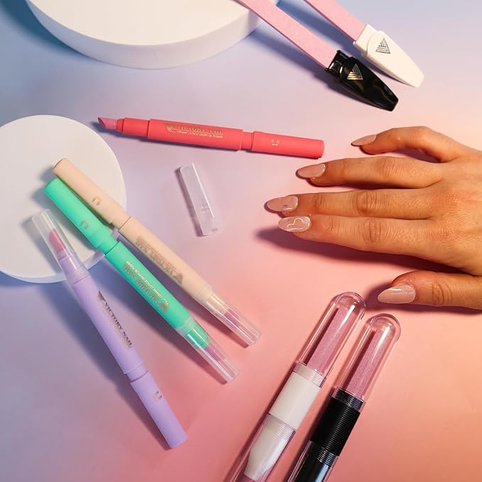 Ceramic Cuticle On/Off Oil Pusher Cuticle Pusher (4 colors) (Rose)