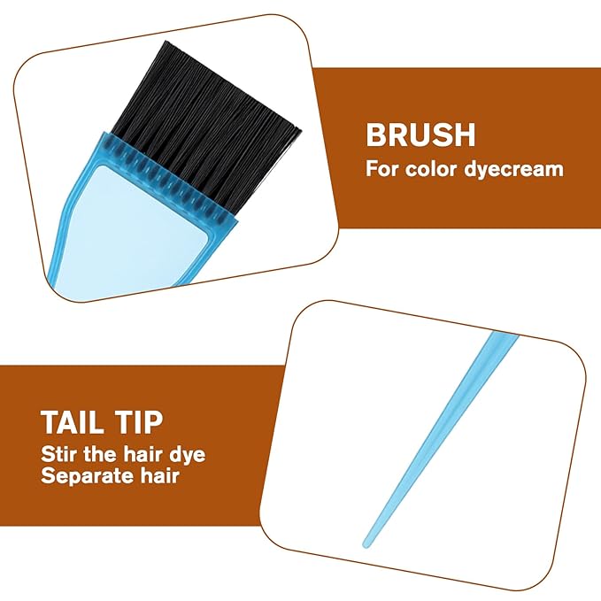4 Piece Hair Color Applicator Brush Hair Dye Brush Set Reusable Color Tint Applicator Brushes Professional Hairs Stylist Supplies for Salon Home DIY Tools(Green, Blue)