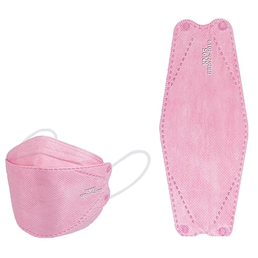 akgk KN95 Face Masks 50 Pack, 5-Ply Disposable Pink Face Mask Against PM 2.5 Smoke and Dust