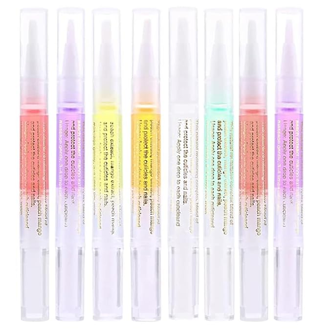 AIJIMEI 8pcs Cuticle Oil Pens Cuticle Nail Oil Cuticle Nail Nutrition Cuticle OilPen for Nails Moist Nail Repair Nail Care Essential OilMoist