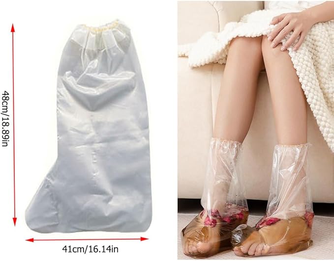 10 Pack Disposable Foot Spa Bags Instead of Pedi Spa Bath Tub Portable Waterproof Footbath Pedicure Water Bags for Tea Oil Pedicure Therapy Soak Skin Healing Ointment Herbal Feet Soak Travel