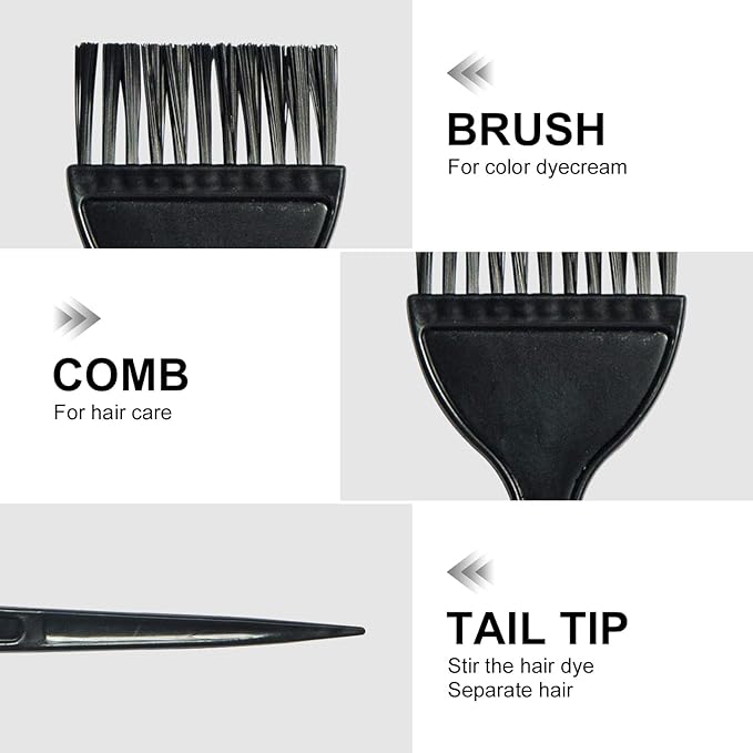 2-Pack Hair Dye Brushes - Reusable Applicator Brushes for Hair Stylists, Salon Use, and Home DIY Dyeing for Men and Women (2 Pack)