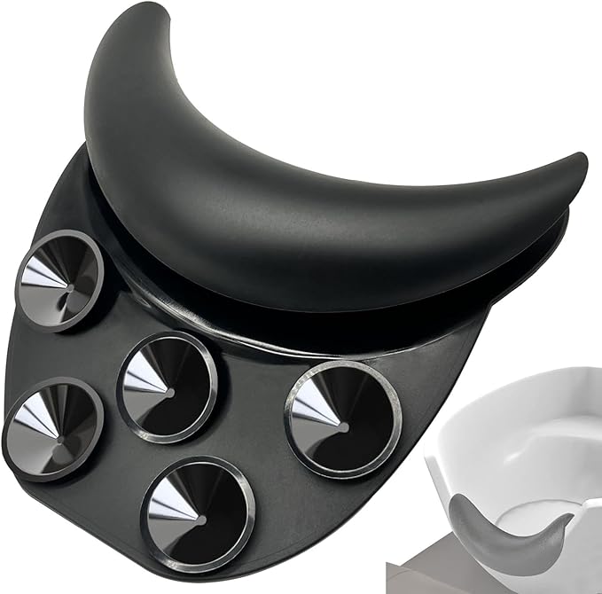 Shampoo Bowl Neck Rest for Sink, Silicone Neck Rest Cushion with Suction Cup, Portable Hair Washing Sink Neck Support Non-Slip for Salon Home Wash Basin
