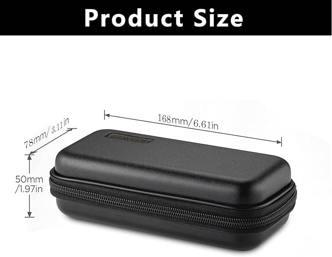 Trimmer Case, Razor Storage Bag Shaver Travel Hard EVA Box for Electric Trimmer and Accessories - Case Only (Black)
