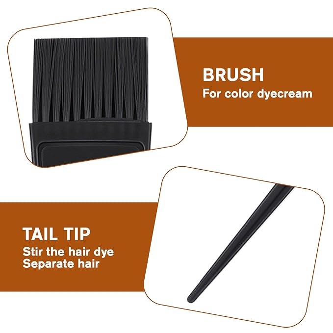 3 Piece Hair Dye Brush Set Reusable Color Tint Applicator Brushes Professional Color Brushes Hair Stylist Supplies for Salon Home DIY Tools(Black, Green, Blue)