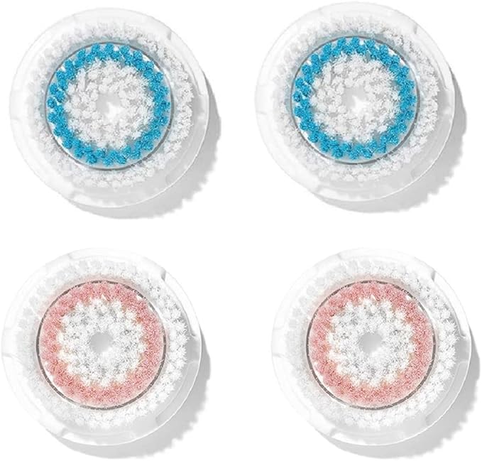 Clarisonic Radiance Facial Cleansing Brush Head Replacement Compatible with Mia 1, Mia 2, Mia Fit, Alpha Fit, Smart Profile Uplift and Alpha Fit X, 4 Count