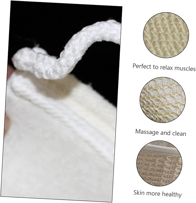 Beaupretty 3pcs Exfoliating Loofah Back Scrubber Strap for Skin Cleaning and Care Bath Body Washer for Men and Women for Daily Use Shower