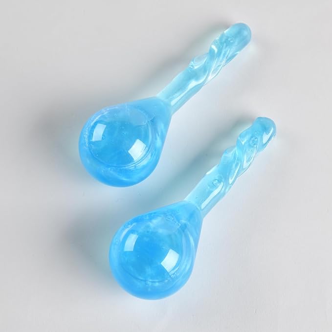 Facial Ice Globes, Cryo Cooling Balls with Anti-Slip Handle for Face, Eyes & Neck, Relaxing Beauty Massage Tool for Soothing and Refreshing Skincare Routine, Quicksand Blue