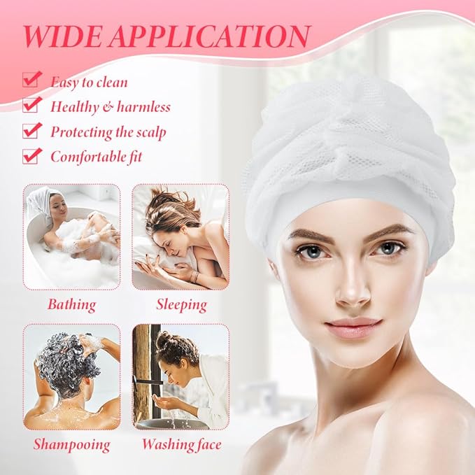 Net Plopping Cap for Drying Curly Hair,Diffuser Cap for Curly Hair,Djustable Net Hairs Plopping Bonnet Curlys Hairs Bonnet Nets Ploppings Caps for Fast Drying (White,Size:45x30cm/17.72 x 11.81inch)