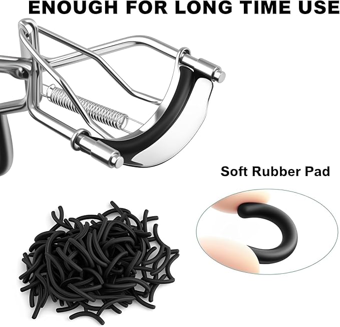 36Pack Compatible with Amazon Basics Eyelash Curler Refills,Silicone Rubber Eyelash Curler Refills Compatible with Amazon Basics.