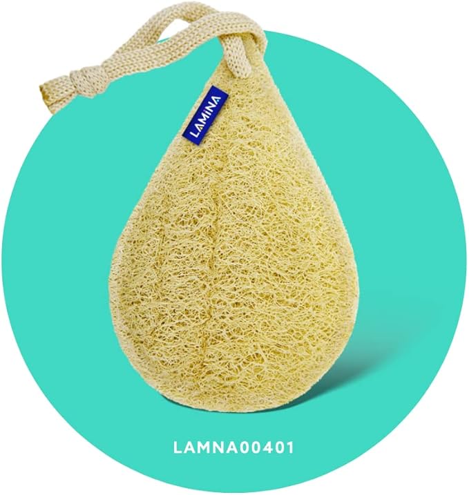 Veteran Textile%100 Natural-Organic, Loofah Sponge, Body Scrubber, Back Washer, Back Strap, Shower Bathing with Loofah beds, All-Round Cleaning, Body Care [ Lamina ] (Double-Sided Face loofah)