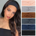 Kachanaa 6 Pcs Non-Slip Headbands for Women,Boho Hair Bands Soft Cross Elastic Head Bands Hair Accessories,Wear for Yoga Working Out Travel or Running