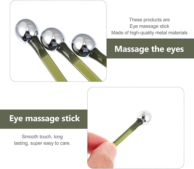 Eye Cream Roller Stick 6pcs Eye Cream Applicator Eye Roller Massage Sticks Massage Wand Matal Eye Roller for Puffy s and Dark Circles Applicator