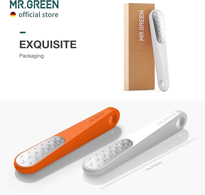 MR.GREEN Foot File Double Sided Callus Remover for Dead Skin Professional Pedicure Tools Callous Scraper Foot Sander Heel Filer (Orange)