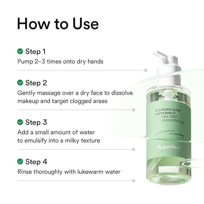 Hydrating Light Cleansing Oil for Sensitive Skin, Waterproof Makeup Remover & Blackhead Cleaner with Rice Bran Oil, Turmeric, and Centella Asiatica, Korean Skin care (205ml/6.93 fl oz)