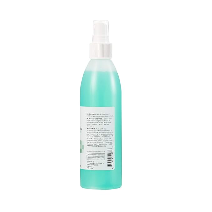 McKesson Perineal Skin Cleanser, 8 oz [Pack of 1] Rinse-Free Body Wash for Incontinence or Ostomy Care, Herbal Scent
