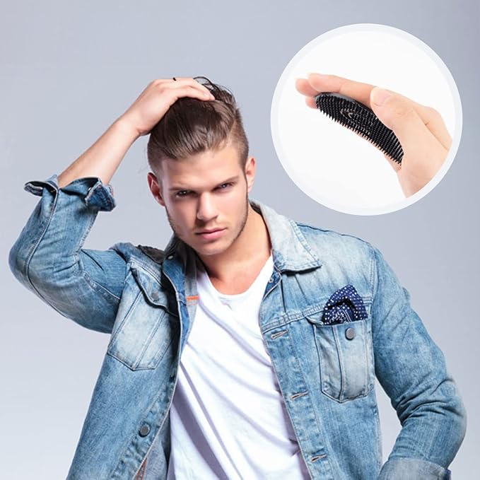 Portable Grooming Set: Plastic Massage Combs, Beard Brush, Scalp Shampoo Brush, and Pet Grooming Brushes for Home and Travel (6 Pack)