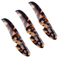 ZEUS Folding Mustache Comb for Men, Handmade Saw-Cut Pocket Comb for Men’s Beard & Moustache Grooming, Compact & Travel Friendly (Tortoiseshell) 3 PACK