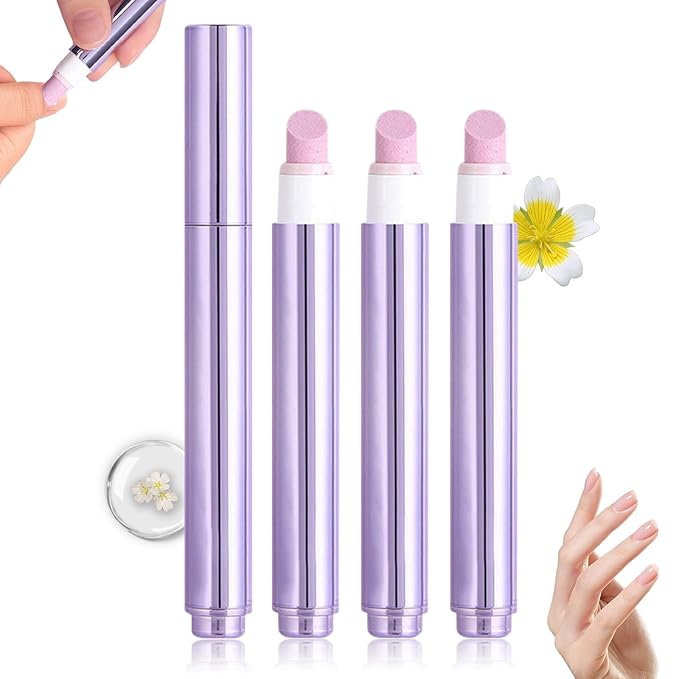 3-in-1 Cuticle Oil Pen, Cuticle Pusher, Nail Oil Pen with Ceramic Tip, Dry & Damaged Nails, Nail Cuticle Remover, Moisturize & Repair, 3PCS