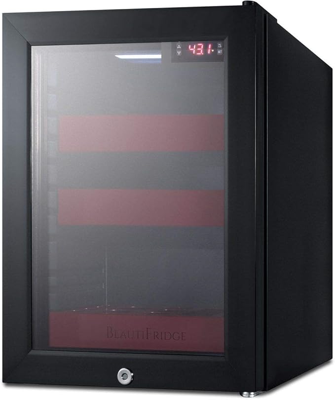 0.85 CU. FT. Compact Cosmetics MINI Fridge in Black Without Freezer