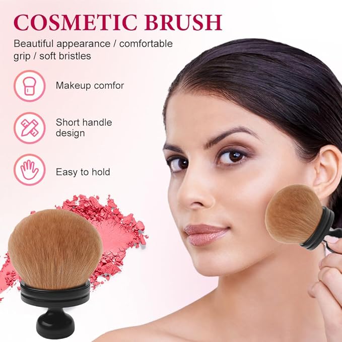 Extra Large Brush for Self Tanner and Body Makeup, Soft Synthetic Hair Brush for Foundation, Bronzer, Blusher, Self Tanning Lotion, Applicator for Face Body and Back (All black)