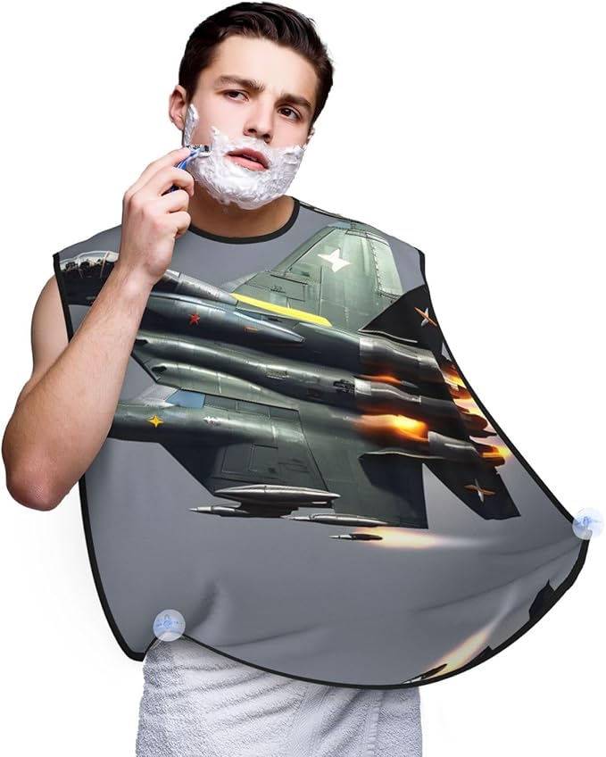 Loon Nature Bird Print Beard Bib Shaving Apron, Beard Hair Trimming Cape Gift For Dad