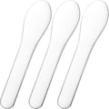 3pcs Mini Stainless Steel Makeup Spatula, Reusable Cosmetic Cream Spatulas Spoon, Skincare Scoop Applicator Facial Massage Beauty Tools for Mixing and Sampling Face Eye Cream- Silver
