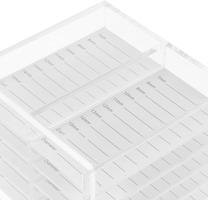 Operitacx Acrylic Eyelash Organizer Box 10-layer False Eyelash Storage Case Multi-tier Lash Holder for Women Cosmetic Display and Travel