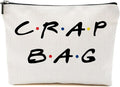 Funny Friends Gifts for Women Makeup Bag, Best friend Cosmetic Bags, Travel Organizer Bag Makeup Pouch Gifts for Women Sisters Friends,Ideal Graduation Friendship Travel Christmas Birthdays Gift White